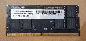 16 GB SODIMM DDR5 RAM памет за лаптоп Team Group Elite DDR5 - TED516G5600C46A-S01