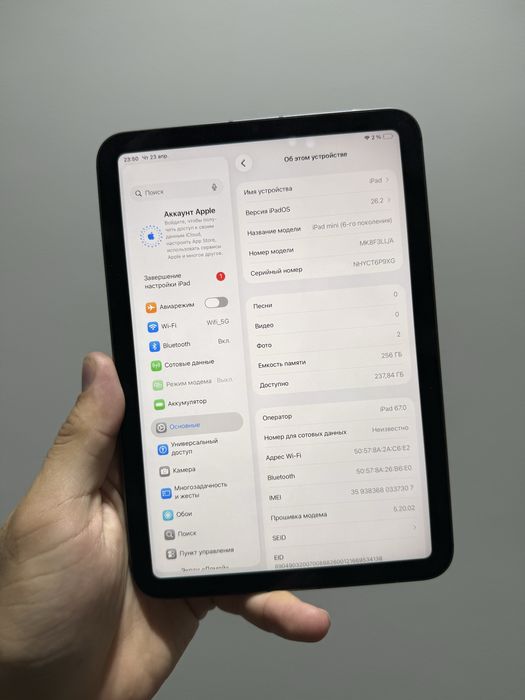 Ipad mini 6 Sim+Wifi 256gb
