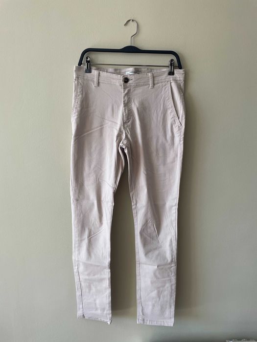 Мъжки skinny fit бежов панталон
