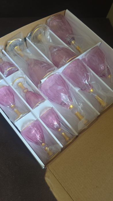 Новый набор , 6+6, бокалы, рюмки