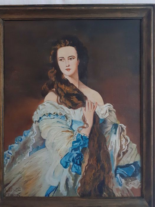 tablou pictura pe panza reproducere Winterhalter 39/49 cm