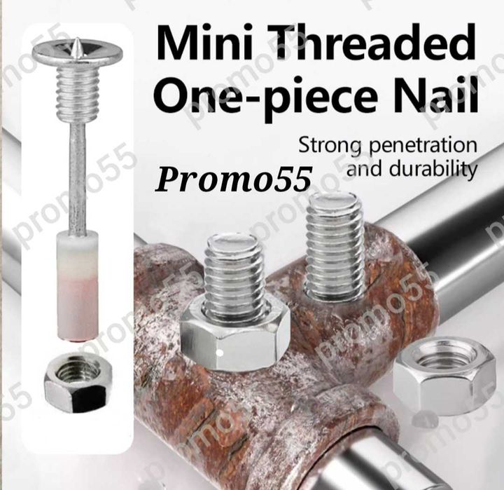 Професионални Кръгли Стоманени Пирони с Резба и Гайка за Пистолет