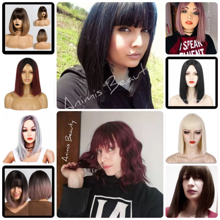 Peruca bob diverse culori, imită par natural, peruci NOI