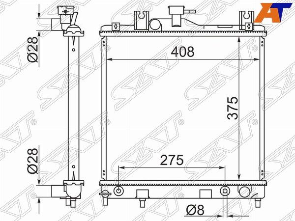 Радиатор Mitsubishi Pajero junior