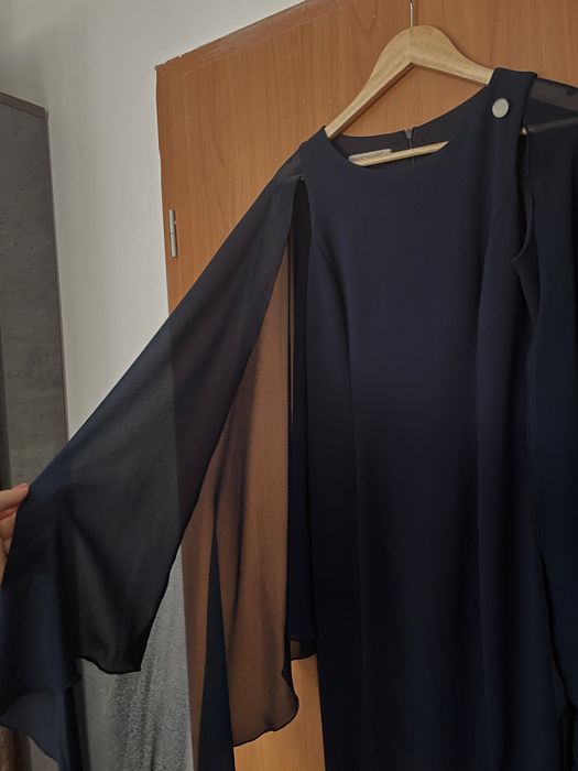 Rinascimento rochie lungă bleumarin purtată o singură dată