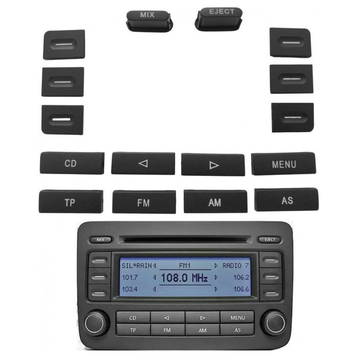 Комплект бутони за радио панел VW Golf 5, Touran, Caddy, Passat, Jett