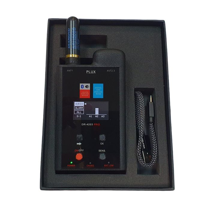 PLUX DR-4203 — профессионал сигнал детектор (Wi-Fi, GSM, GPS аниқлайди