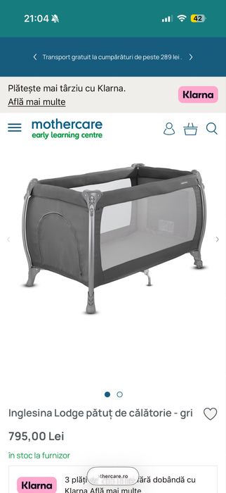 Inglesina lodge - patut pliabil gri