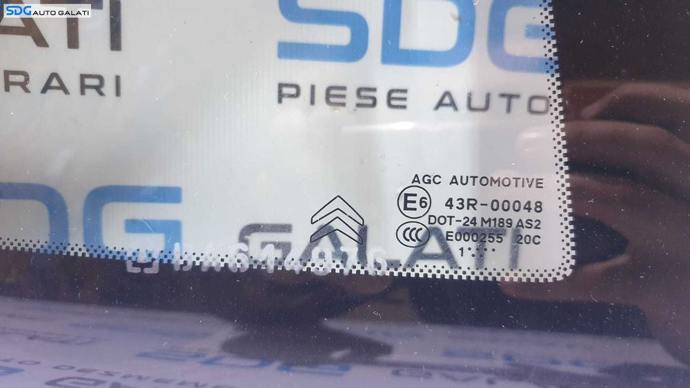 Geam Sticla Fix de pe Aripa Caroserie Dreapta Spate Citroen C3 2009 - 2016 Cod SDGM92