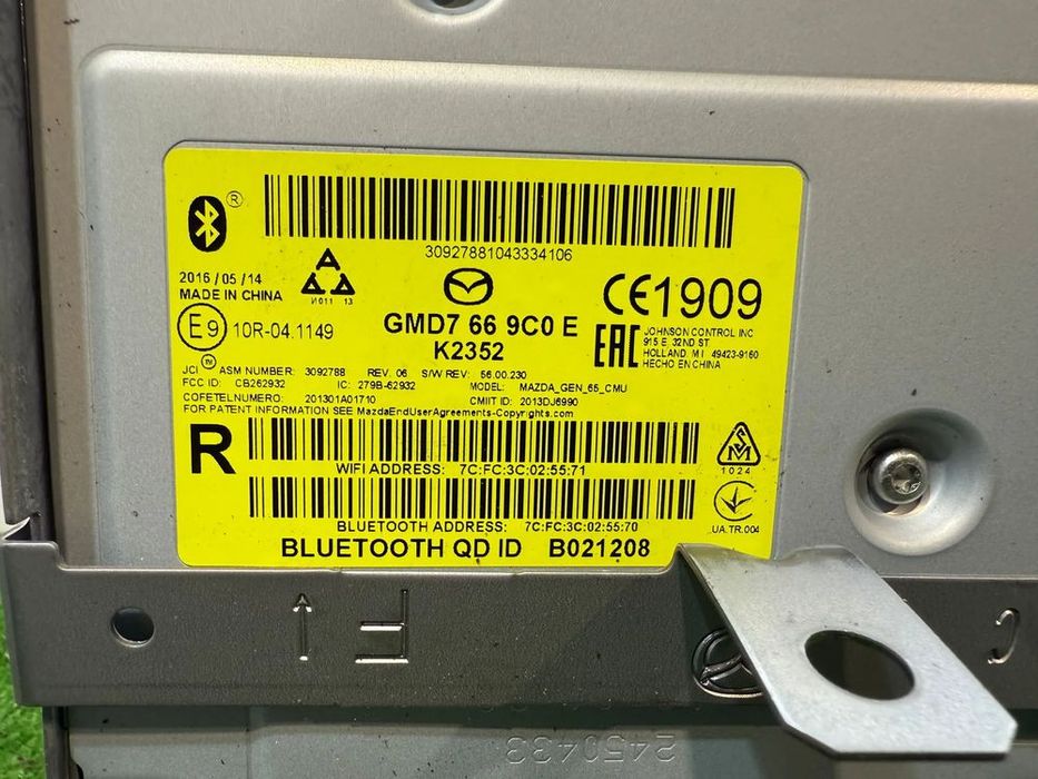 DISPLAY NAVIGATIE NAVI CD MULTIMEDIA MAZDA 6 2.2 DIESEL 2016 COD OEM GML8611J0A GMD7669C0E 2012-2018