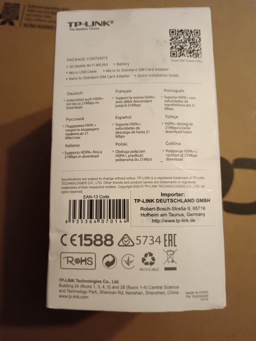 Router Wireless TP-Link 3G M 5350 Portabil nou la cutie