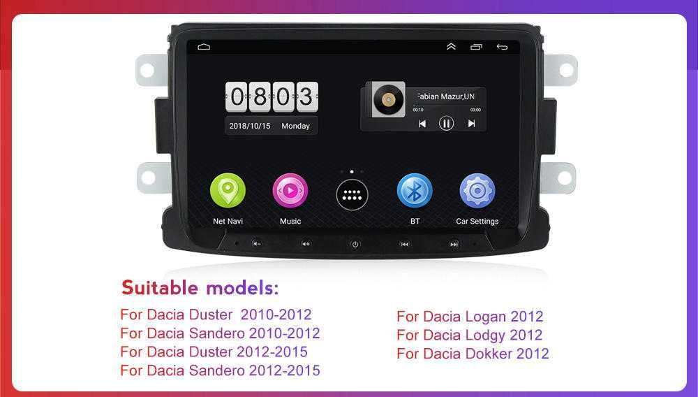 Navigatie Android Renault Dacia Logan Sandero Duster  Gb Waze + CAMERA