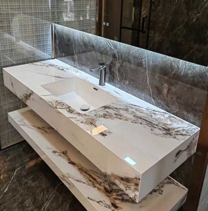 Резка керамогранита под 45° кухонные столешницы из керамогранита