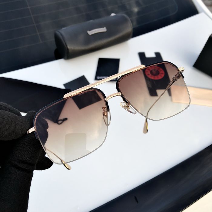 Ochelari Chrome Hearts maro