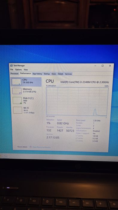 Laptop HP 650 Notebook i3 - 8 gb RAM Windows 10 diagonala 15.6"