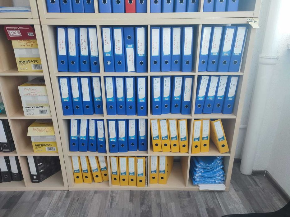 Biblioteca/spatiu depozitare, 4 randuri, Maron, 2 bucati, 147x147x39cm