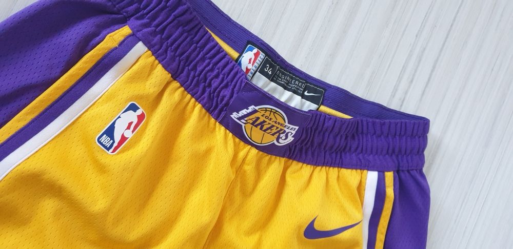 Nike NBA Dri - Fit Lakers LA Short  34/ - M  НОВО! ОРИГИНАЛ! Мъжки