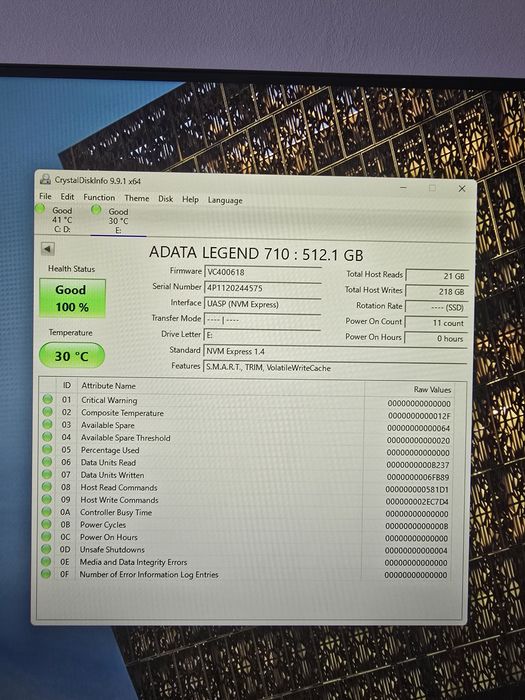Ssd Adata Legent 710 NVME 512GB