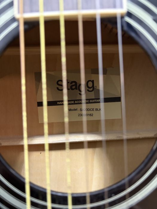 Электроакустическая гитара Stagg SA20DCE BLK
