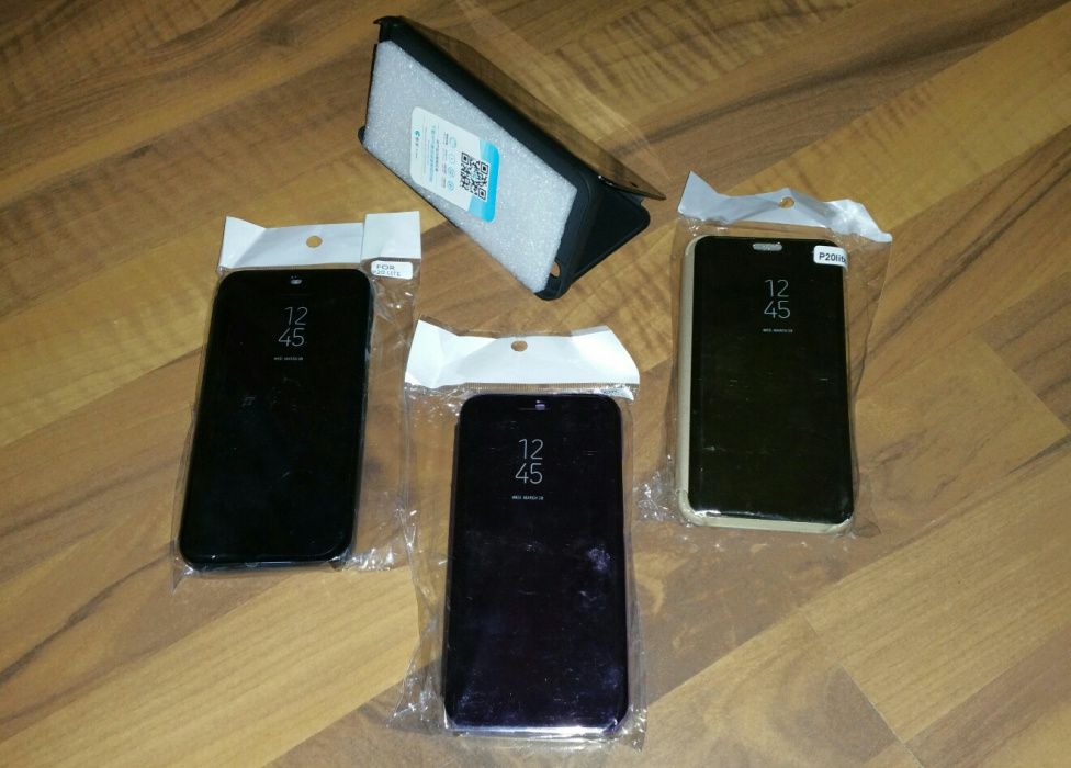Husa flip oglinda Clear View stand view Huawei P20 P20 Pro