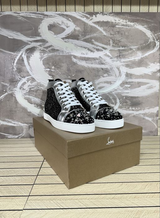 Christian Louboutin High Black Spikes