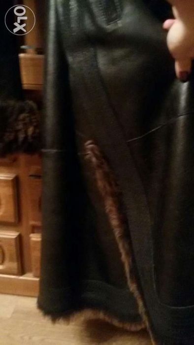 Дубленка черная натуральная