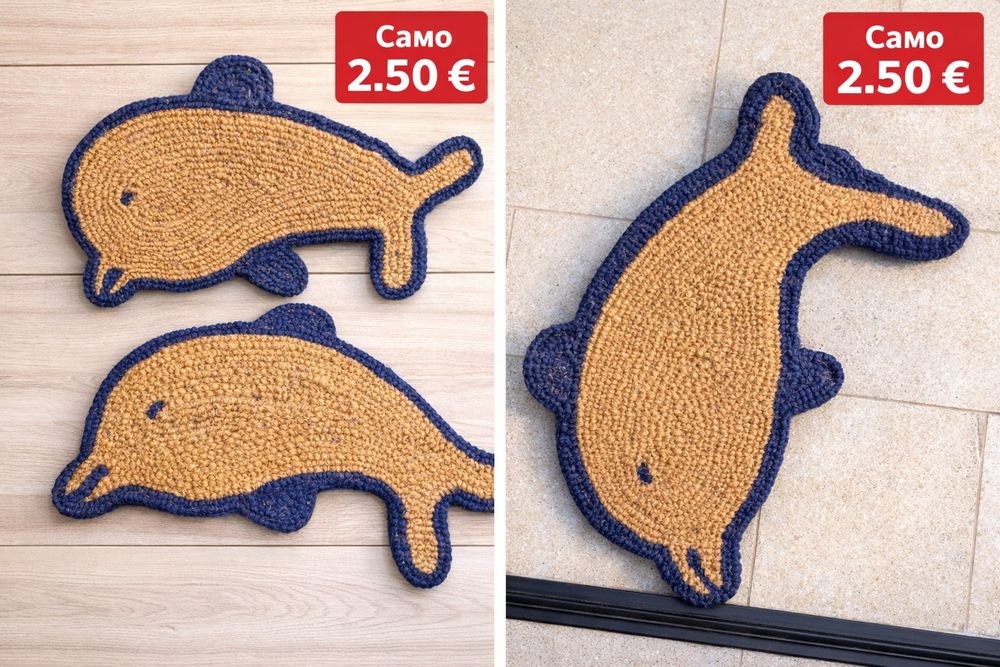 Ръчно изработени, естествен материал изтривалки за пред входна врата