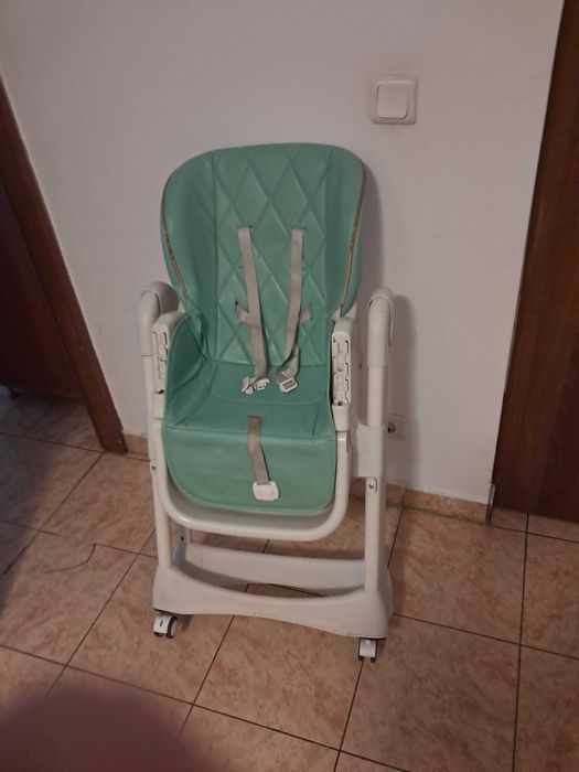 Scaun masa pliabil bebe, 3luni-8ani, verde, Primii Pasi