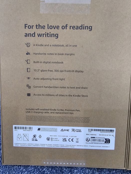 Электронная книга Kindle Scribe Premium Pen,экран 10,2", 32Gb, 2024Gen