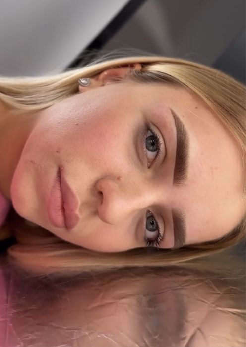 Перманентный макияж, растушовка бровей