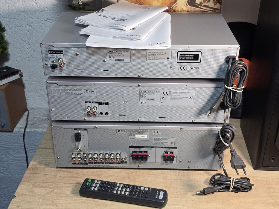 Linie audio SONY ,receiver str-de375, dublu deck tc-we475, cd-player