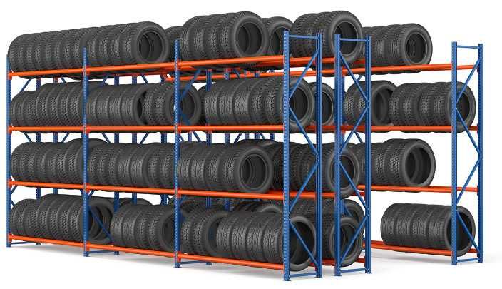 Стеллаж для шин (Автошиналар учун махсус стеллажлар)