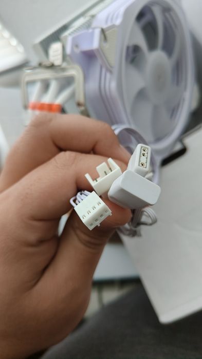 Башенный кулер белый ARGB