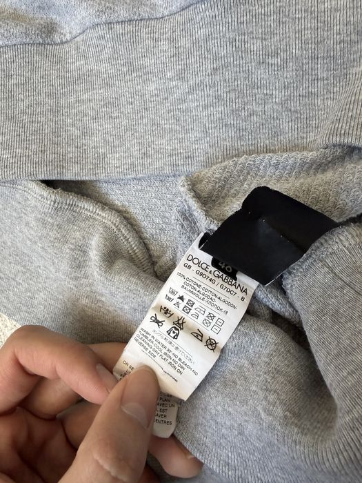 Серое Худи Dolche & Gabbana с принтом