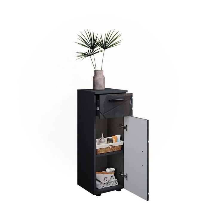 Vicco Irma Midi шкаф за баня висок гланц антрацит