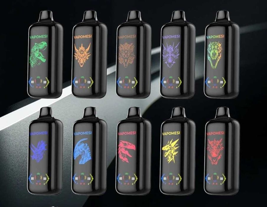 3x Vape Vapomesi DINOSAUR 50.000 puffuri Ecran Full