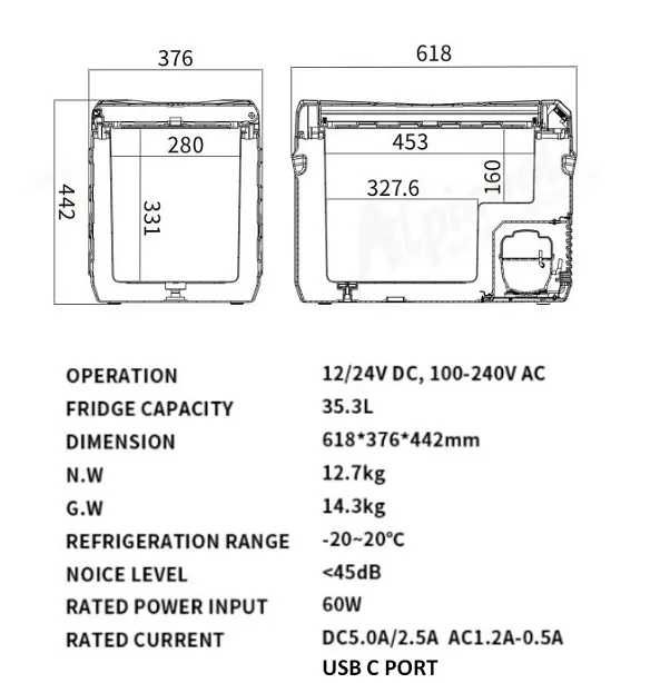 Хладилна кутия с компресор 12V/24V 100/220V 50 литра