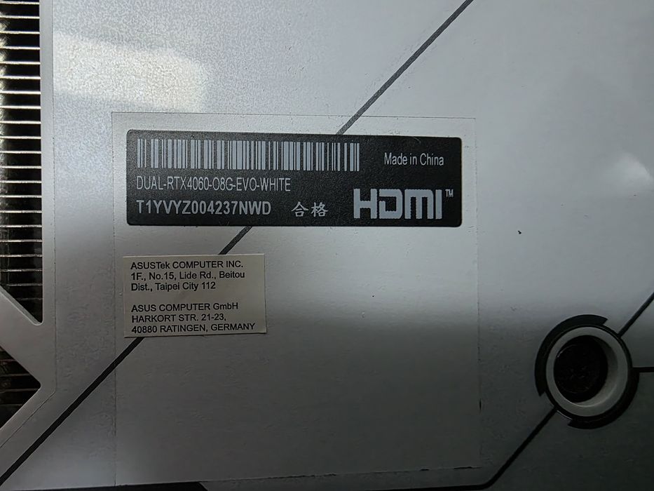 Placa video rtx 4060 oc white