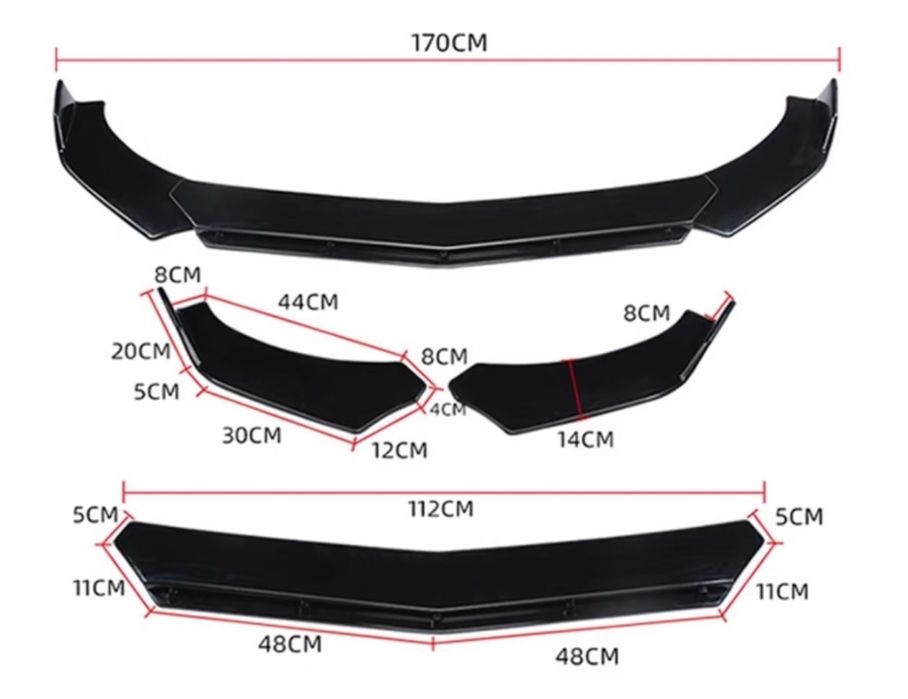 Спойлер лип предна броня универсален