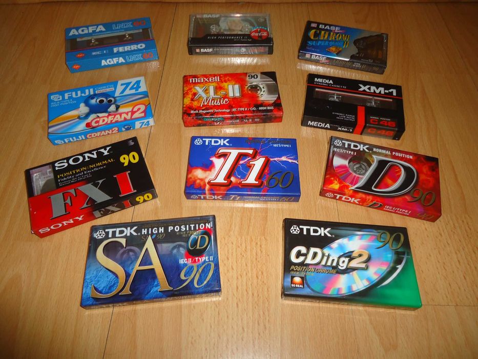 Casete audio sigilate Agfa, BASF, Fuji, Maxell, Raks, Sony, TDK, EMTEC
