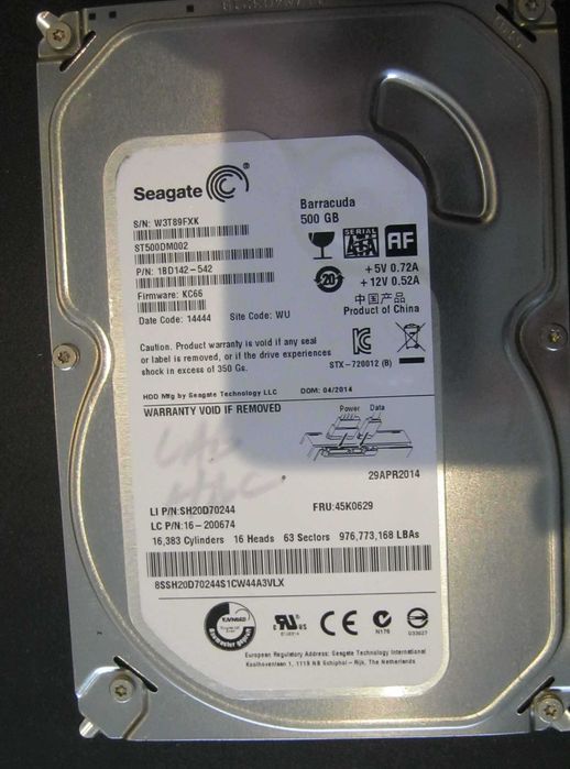 HDD 500 GB 3.5 SATA Western Digital si Seagate