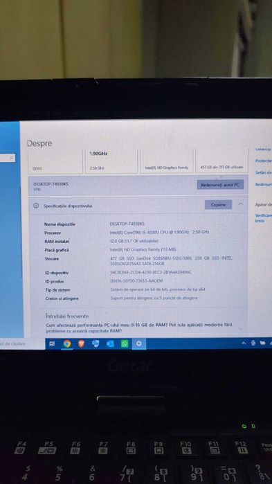 Vând Getac V110 Fully Rugged, laptop