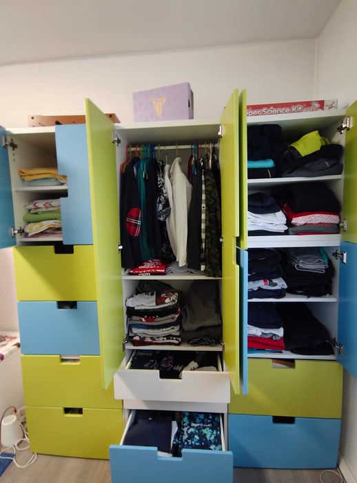 Mobilier copii IKEA (pat supraetajat + Saltea Dormeo + Dulap + bancuta