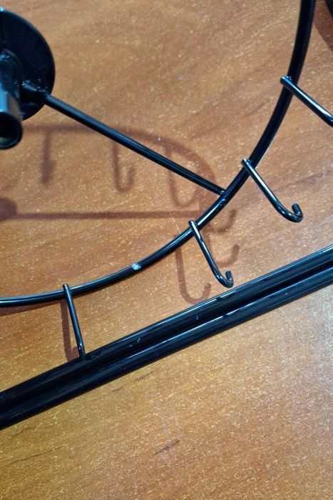 Suport bijuterii rotativ, 2 niveluri, 42 carlige, negru