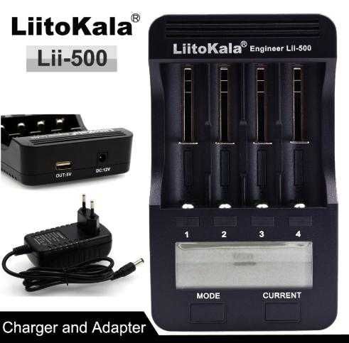 Смартфон LiitoKala Lii-500 Engineer ОРИГИНАЛ Най-умното Зарядно Професионално Смарт 26650 22650 26500 18650 17500 17355 16340 14500 10440 Ni-Mh Ni-Cd