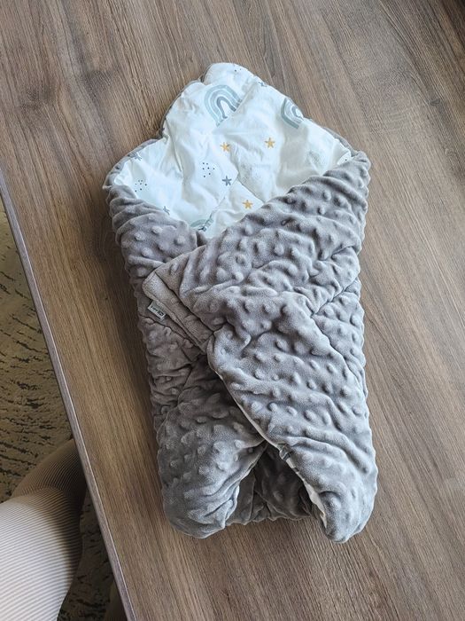 Бебешко одеяло 2 в 1 Bubaba - Сиво, 65 х 65 cm