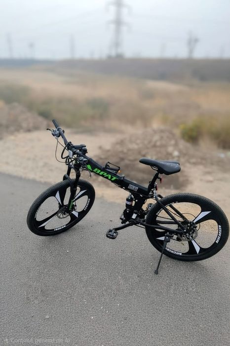 Bicicleta Mtb Pliabila Carpat Full Suspension JSX2669, roata 26 inch din Magneziu, cadru Aluminiu, echipare Sunrun, frana pe disc, 21 viteze