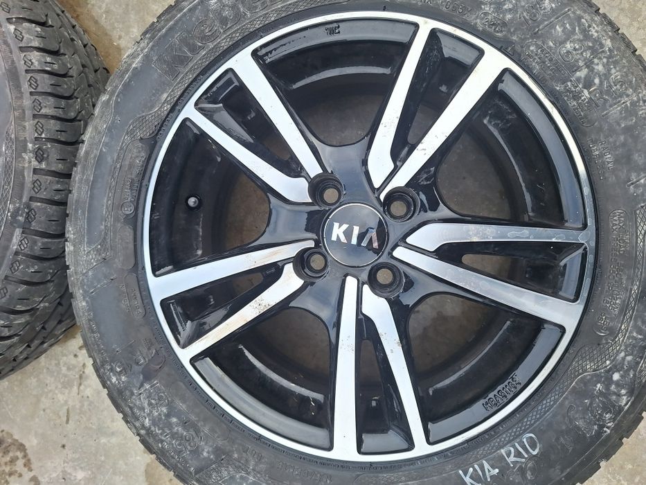 4бр. Джанти с гуми 15 цола 4х100 Kia Rio / Киа Рио 2015г.