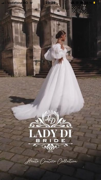 Rochie de mireasă necununată, este pe corset potrivită mărimii s/m