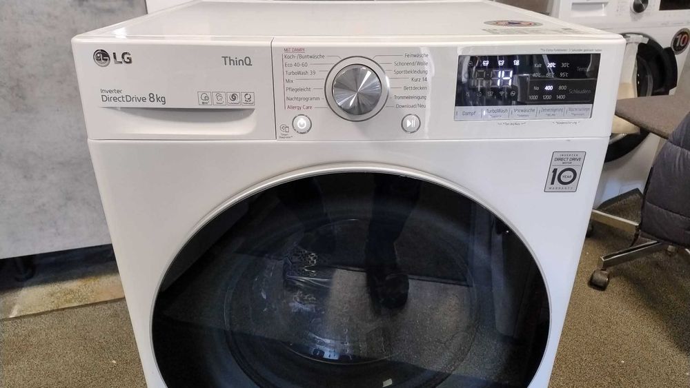 A+++ Пералня машина LG-ЛГ 8 кг 1400 об/мин Steam TurboWash 39"